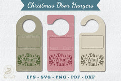 Christmas Door Hangers Set Template Clipart Bundle - CraftNest - Digital Crafting and Art