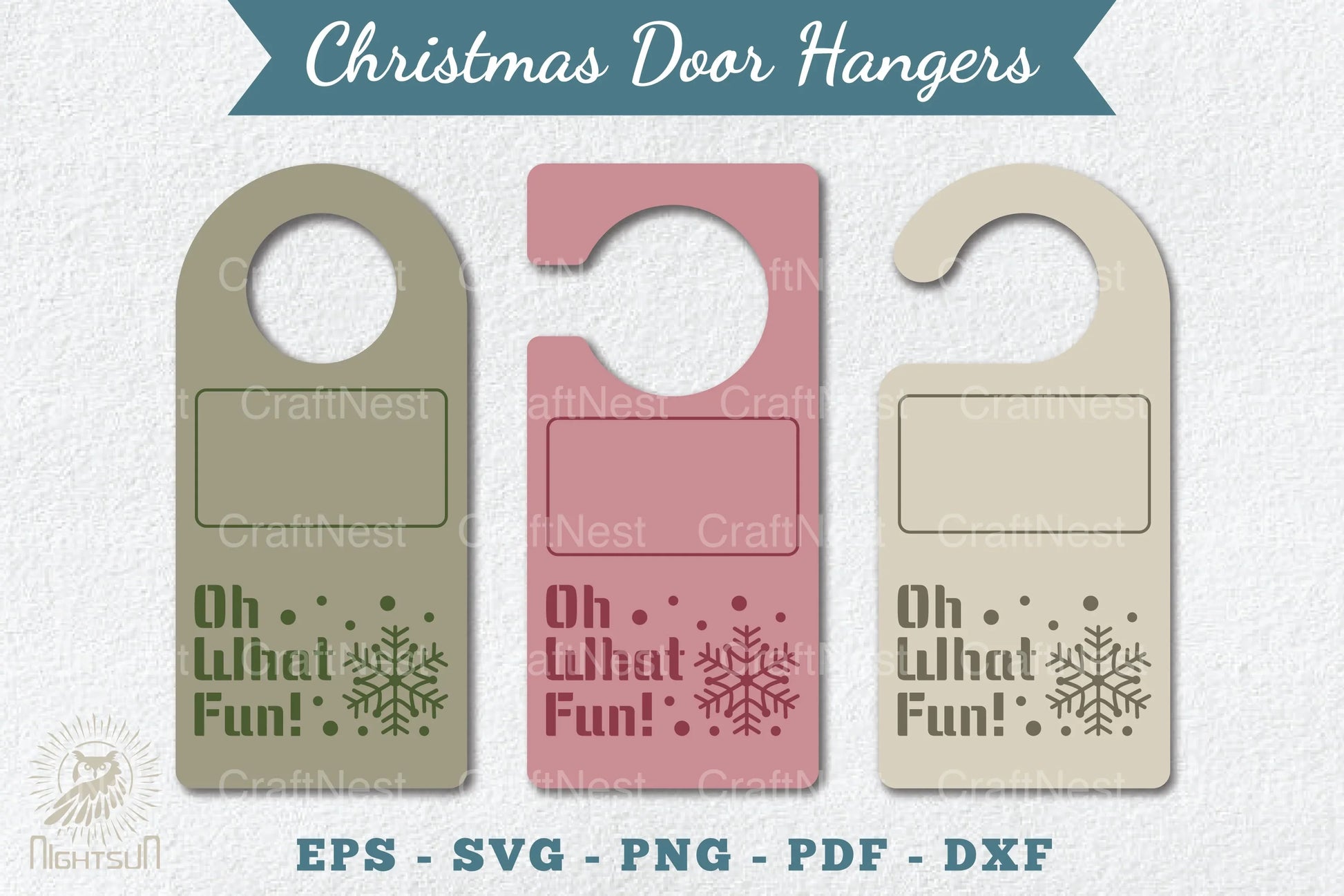 Christmas Door Hangers Set - Clipart Bundle - CraftNest - Digital Crafting and Art