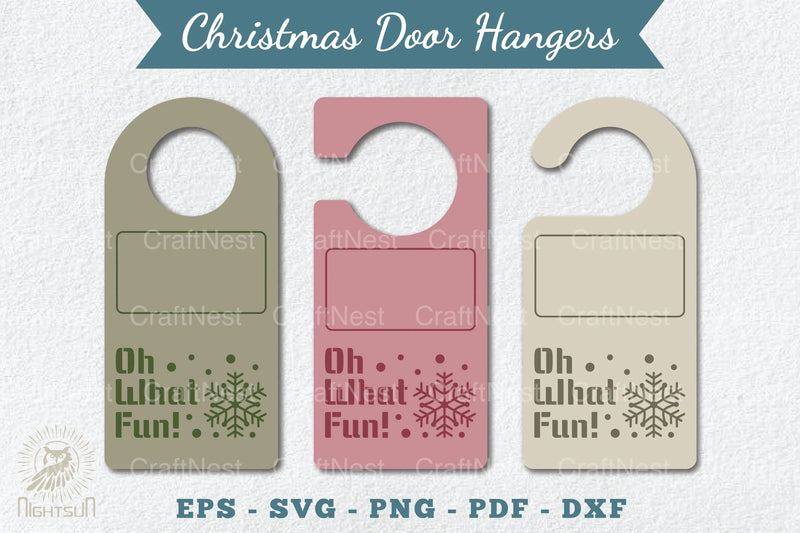 Christmas Door Hangers Set - Clipart Bundle - CraftNest - Digital Crafting and Art