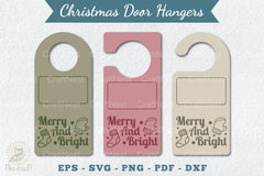 Christmas Door Hangers Set Template Bundle - CraftNest - Digital Crafting and Art