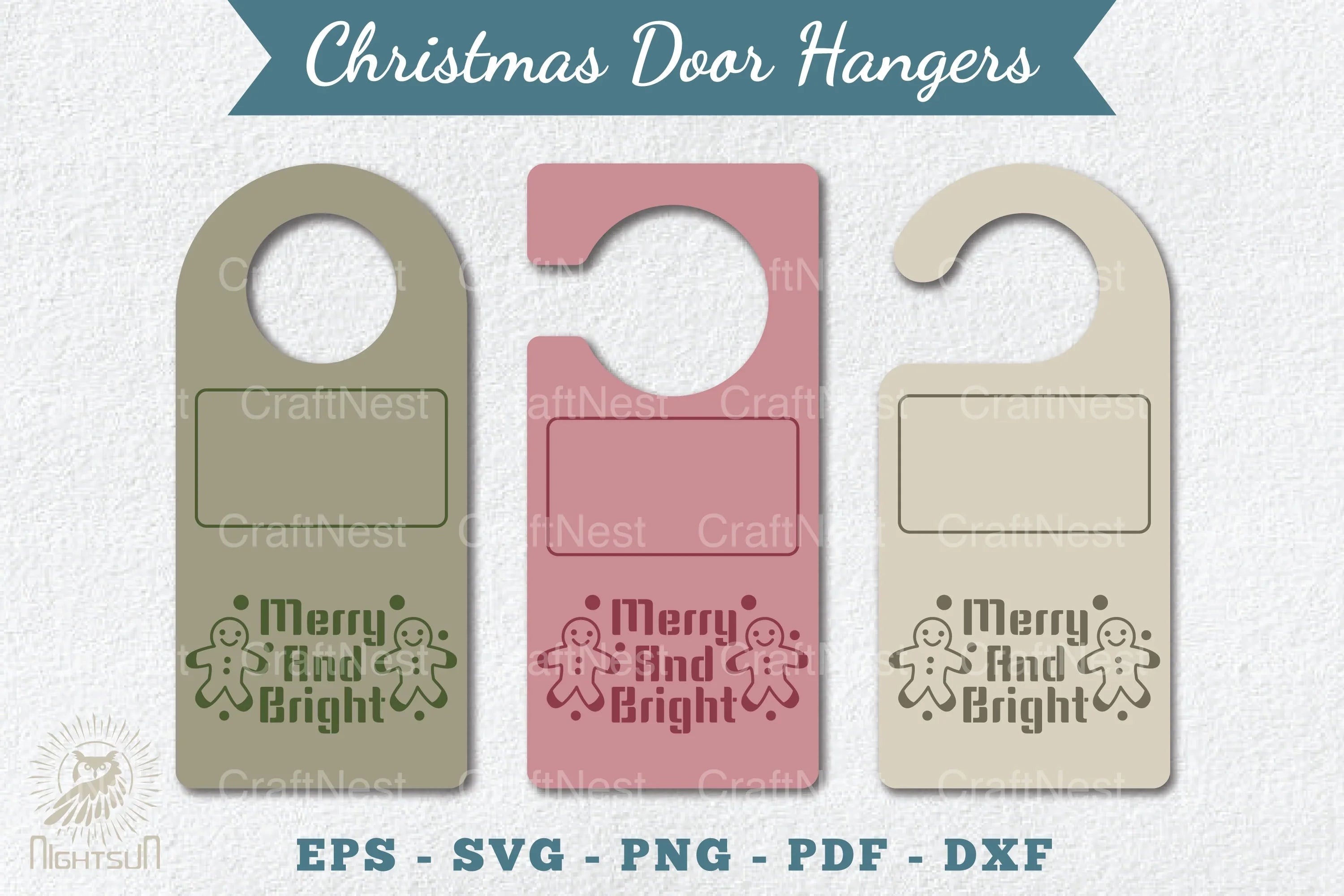 Christmas Door Hangers Set Clipart Bundle - CraftNest - Digital Crafting and Art