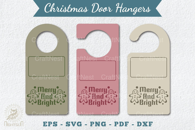 Christmas Door Hangers Set Clipart Bundle - CraftNest - Digital Crafting and Art