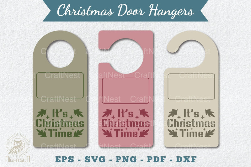 Christmas Door Hangers Set Template Bundle - CraftNest - Digital Crafting and Art