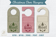 Christmas Door Hangers Set Template Bundle - CraftNest - Digital Crafting and Art