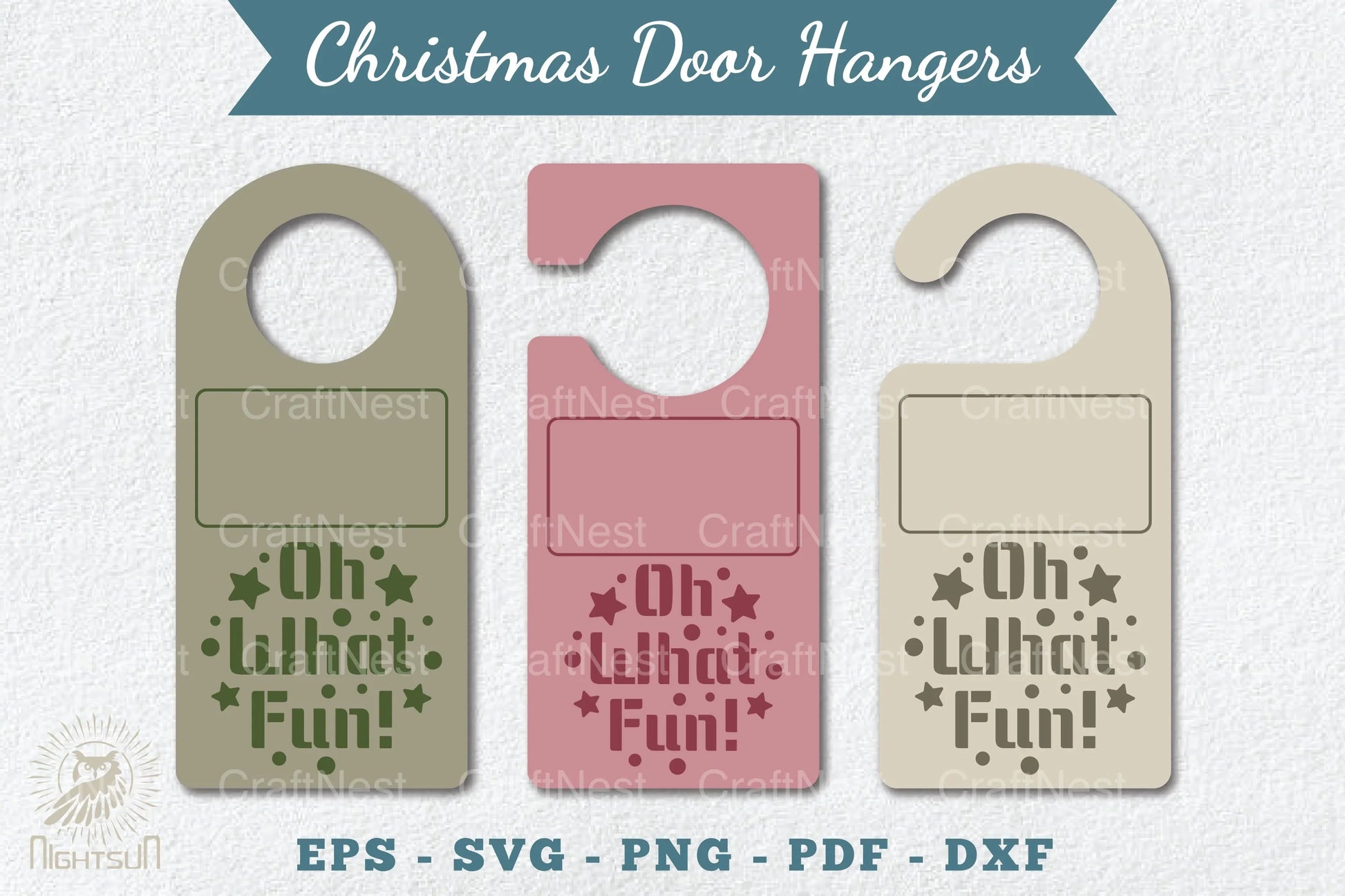 Christmas Door Hangers Set Clipart Bundle - CraftNest - Digital Crafting and Art