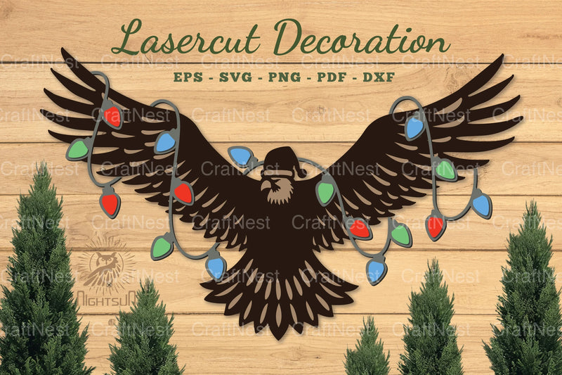 Christmas Eagle Laser Cut Decoration Clipart Bundle - CraftNest - Digital Crafting and Art
