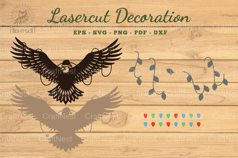 Christmas Eagle Laser Cut Decoration Clipart Bundle - CraftNest - Digital Crafting and Art