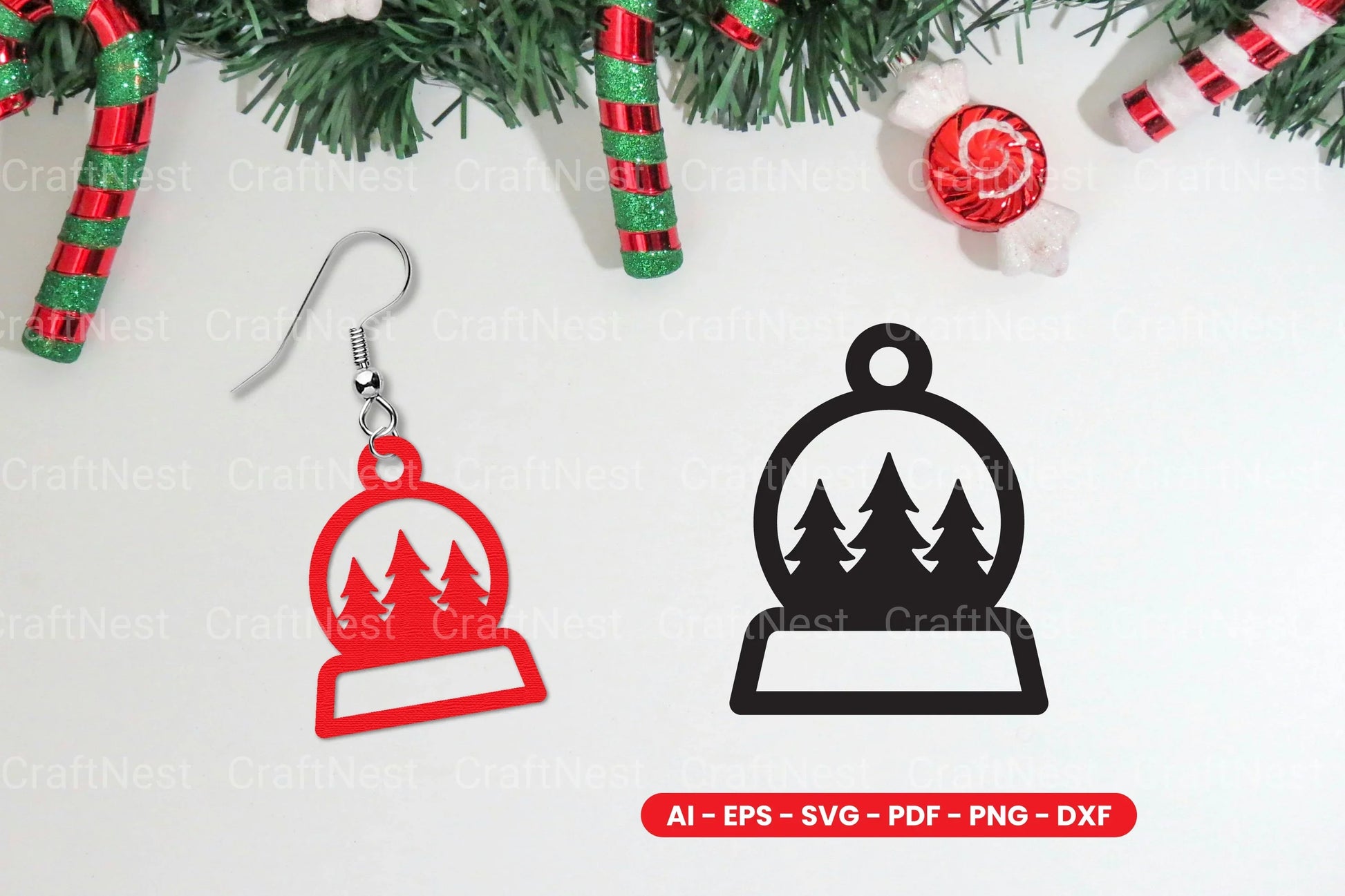 Christmas Earring Lasercut SVG Bundle - CraftNest - Digital Crafting and Art