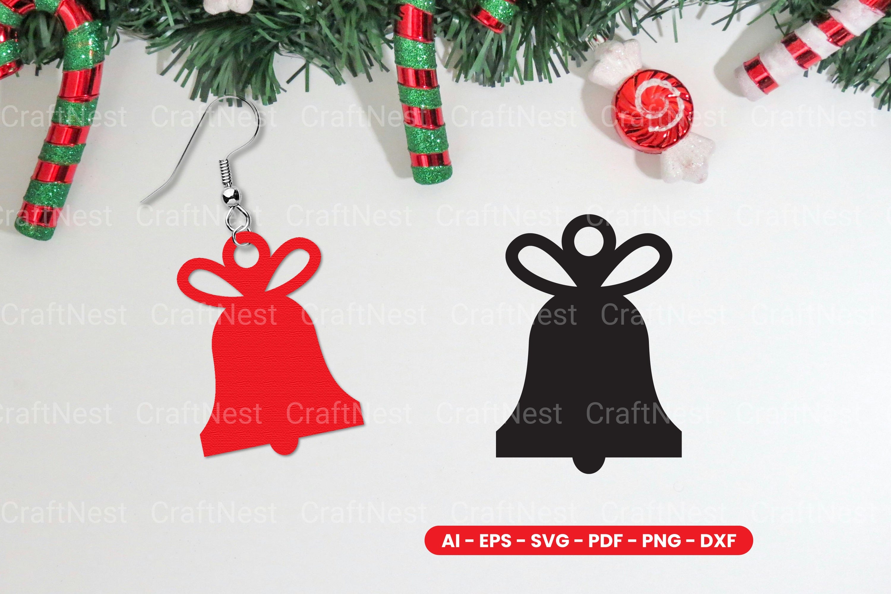 Christmas Earring Lasercut SVG Bundle - Clipart Collection