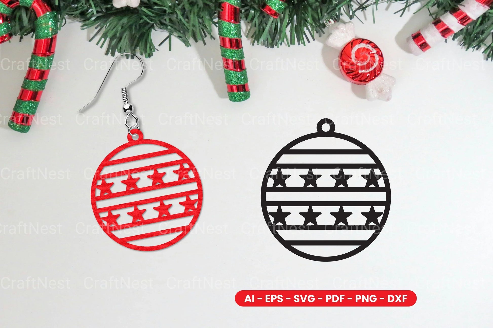 Christmas Earring Lasercut SVG Bundle - CraftNest - Digital Crafting and Art