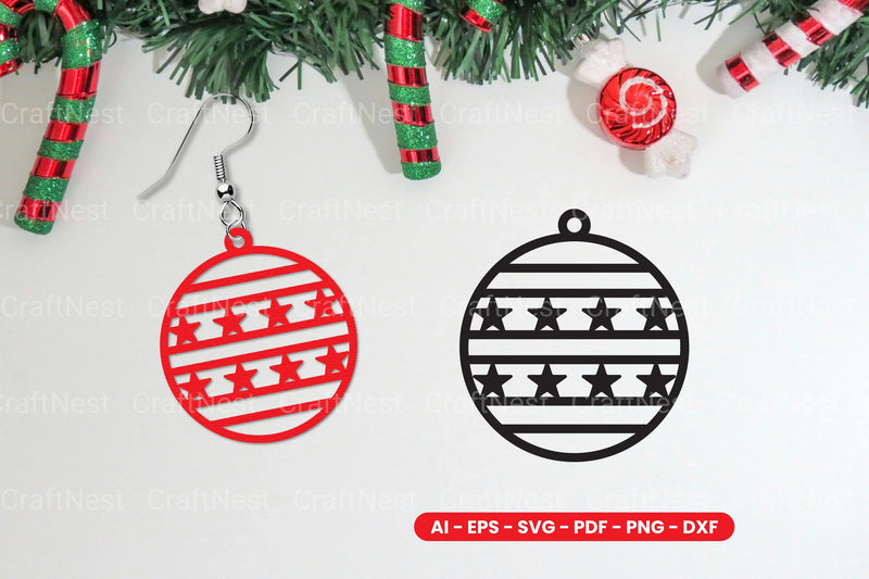 Christmas Earring Lasercut SVG Bundle - CraftNest - Digital Crafting and Art