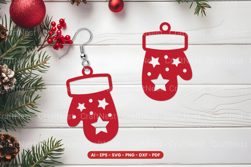 Christmas Earrings Laser Cut SVG Bundle - CraftNest - Digital Crafting and Art