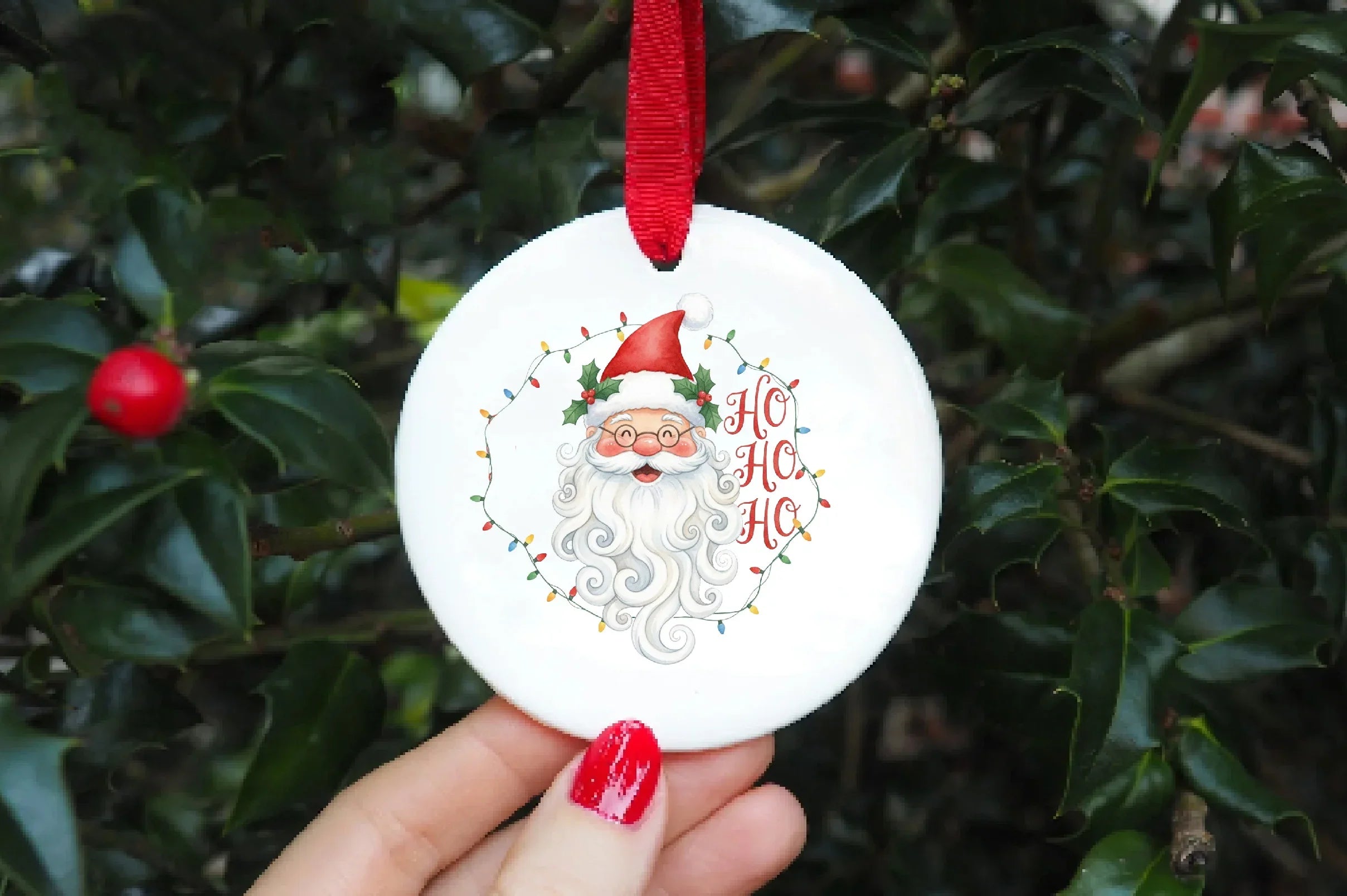 Christmas Face Clipart Bundle with Lights and Holly - CraftNest - Digital Crafting and Art