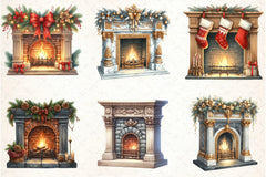Christmas Fireplace Clipart Bundle - CraftNest - Digital Crafting and Art