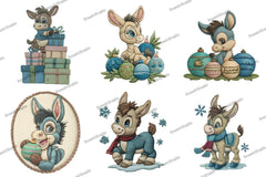 Christmas Funny Donkey Clipart Bundle - CraftNest - Digital Crafting and Art