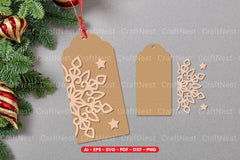 Christmas Gift Tag Laser Cut SVG Bundle - CraftNest - Digital Crafting and Art