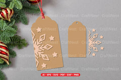 Christmas Gift Tag Laser Cut SVG Bundle - CraftNest - Digital Crafting and Art