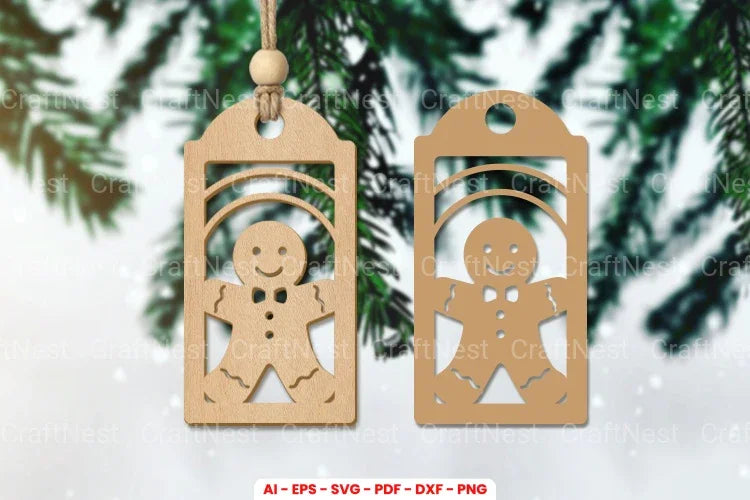 Christmas Gift Tag Laser Cut SVG Bundle - CraftNest - Digital Crafting and Art