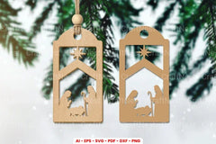 Christmas Gift Tag Laser Cut SVG Bundle Clipart - CraftNest - Digital Crafting and Art