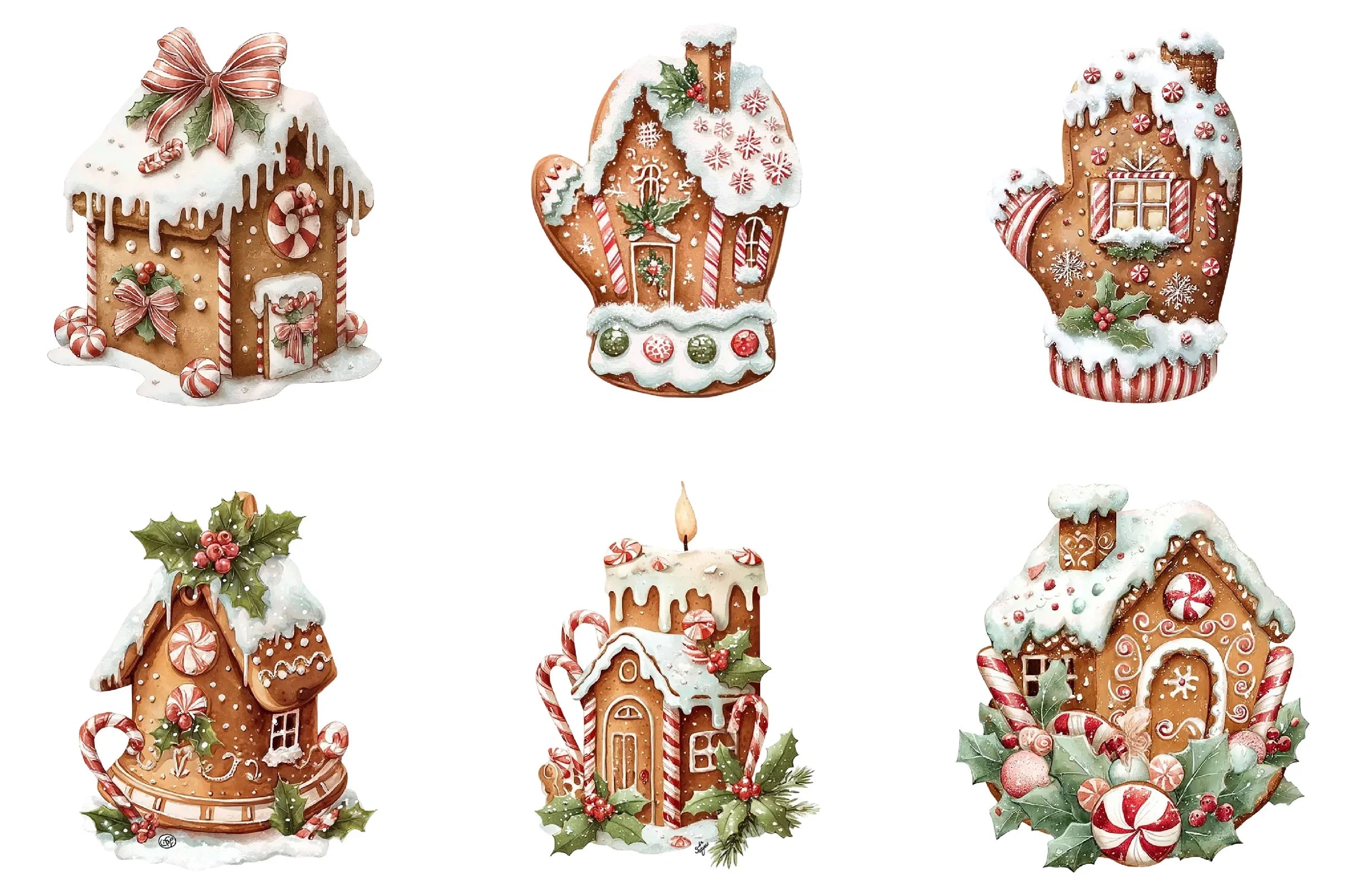 Christmas Gingerbread House Clipart Bundle - CraftNest - Digital Crafting and Art