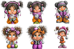 Christmas Girl Clipart Bundle - CraftNest - Digital Crafting and Art