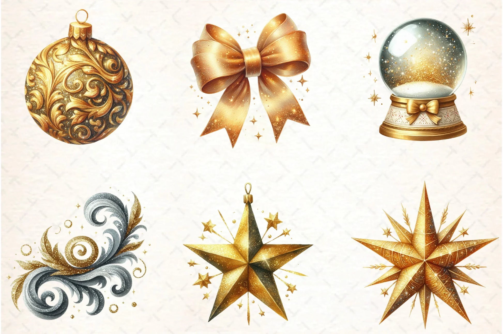 Christmas Glitter & Shimmer Clipart Bundle - CraftNest - Digital Crafting and Art