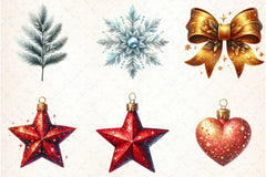 Christmas Glitter & Shimmer Clipart Bundle - CraftNest - Digital Crafting and Art