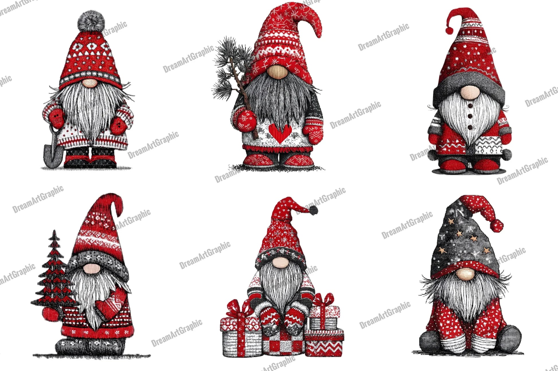 Christmas Gnome Embroidery Design Bundle - CraftNest - Digital Crafting and Art