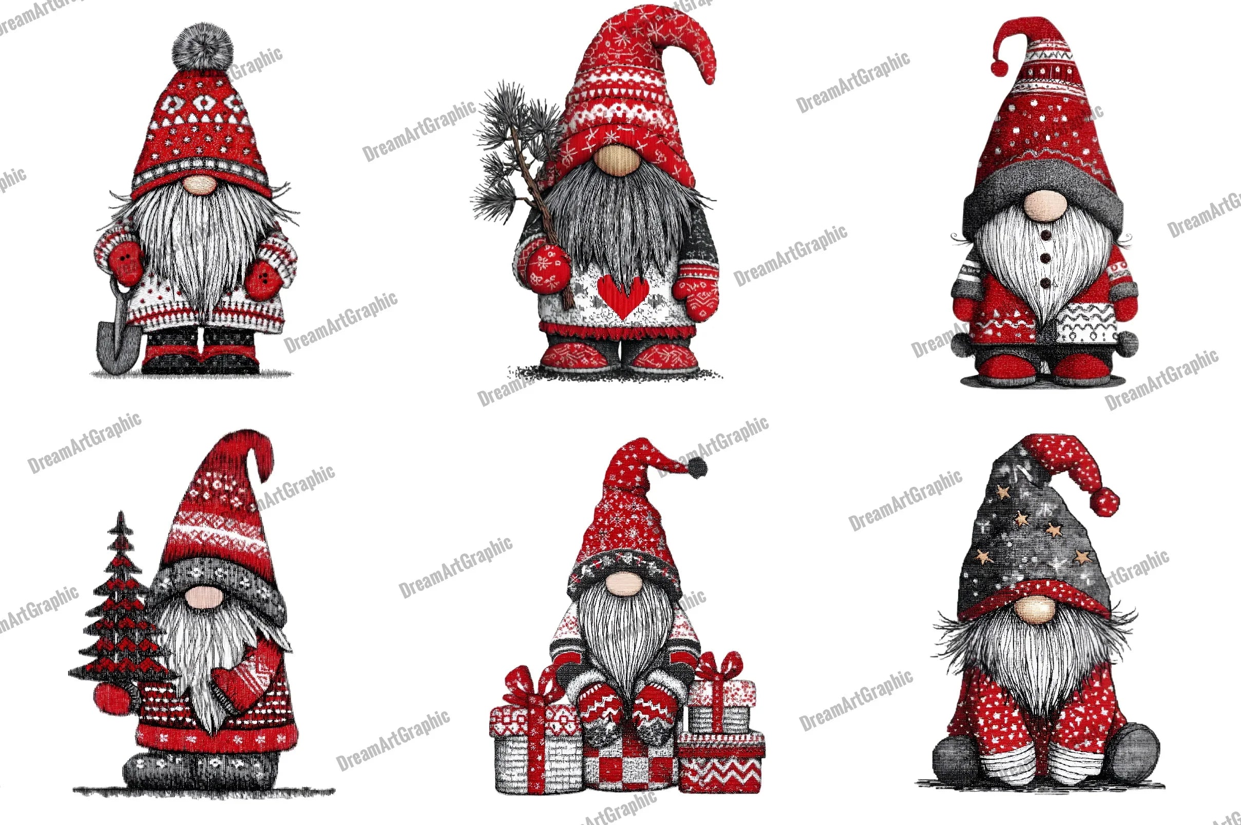 Christmas Gnome Embroidery Design Bundle - CraftNest - Digital Crafting and Art
