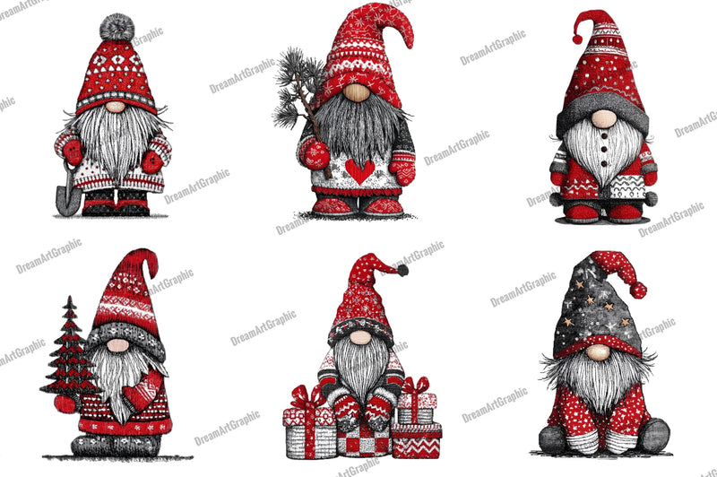 Christmas Gnome Embroidery Design Bundle - CraftNest - Digital Crafting and Art