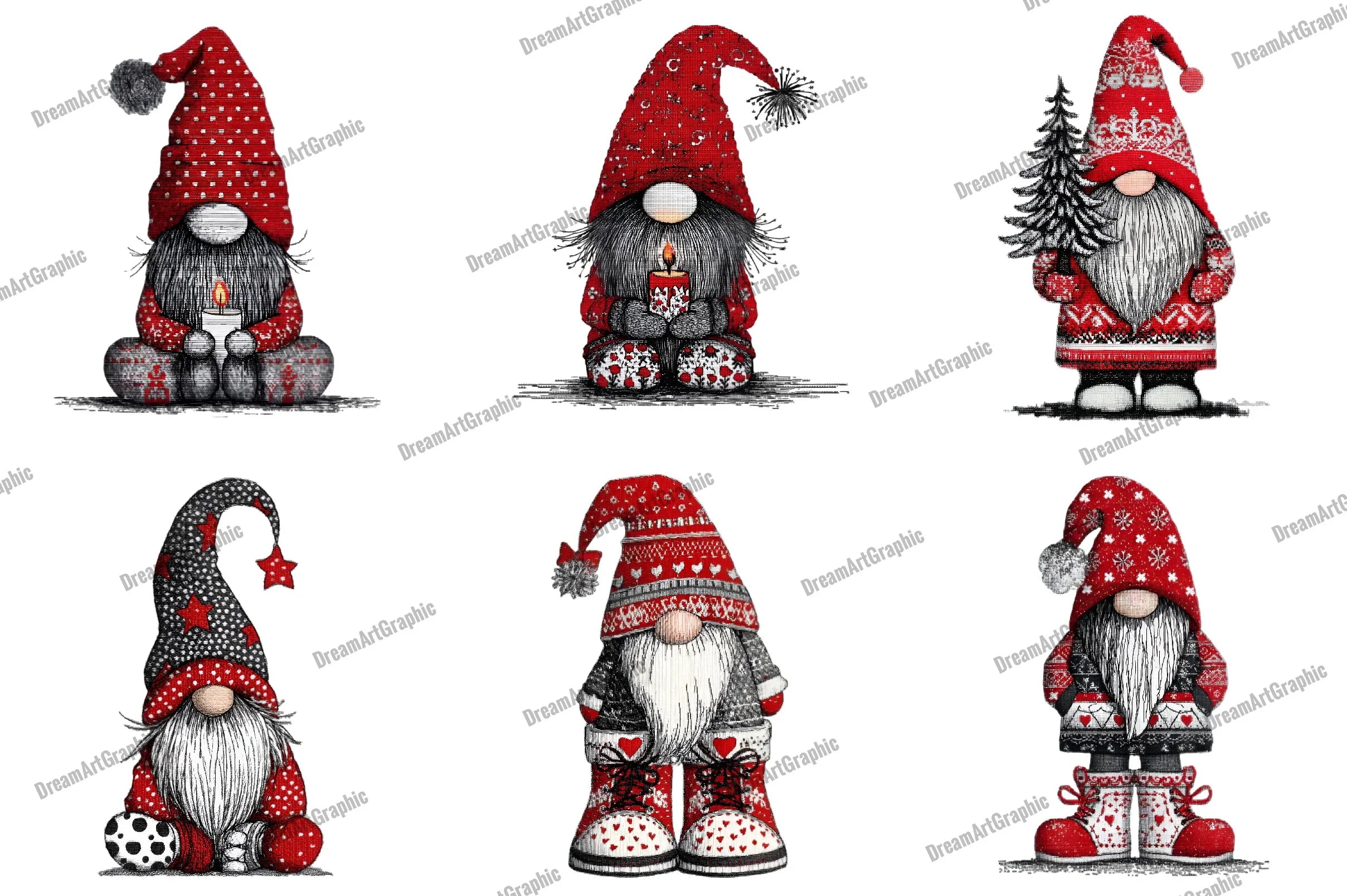 Christmas Gnome Embroidery Design Bundle - CraftNest - Digital Crafting and Art