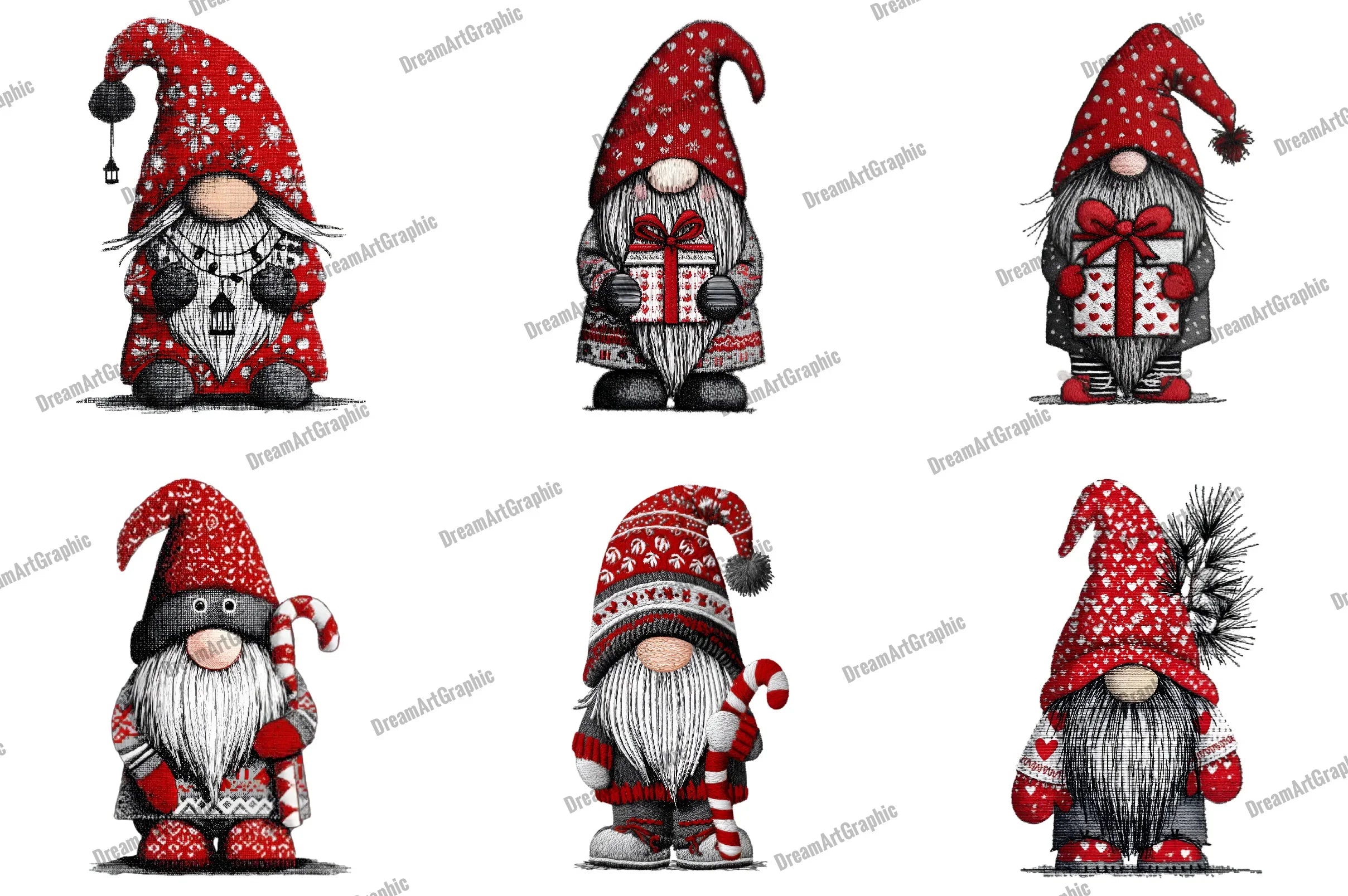 Christmas Gnome Embroidery Design Bundle - CraftNest - Digital Crafting and Art