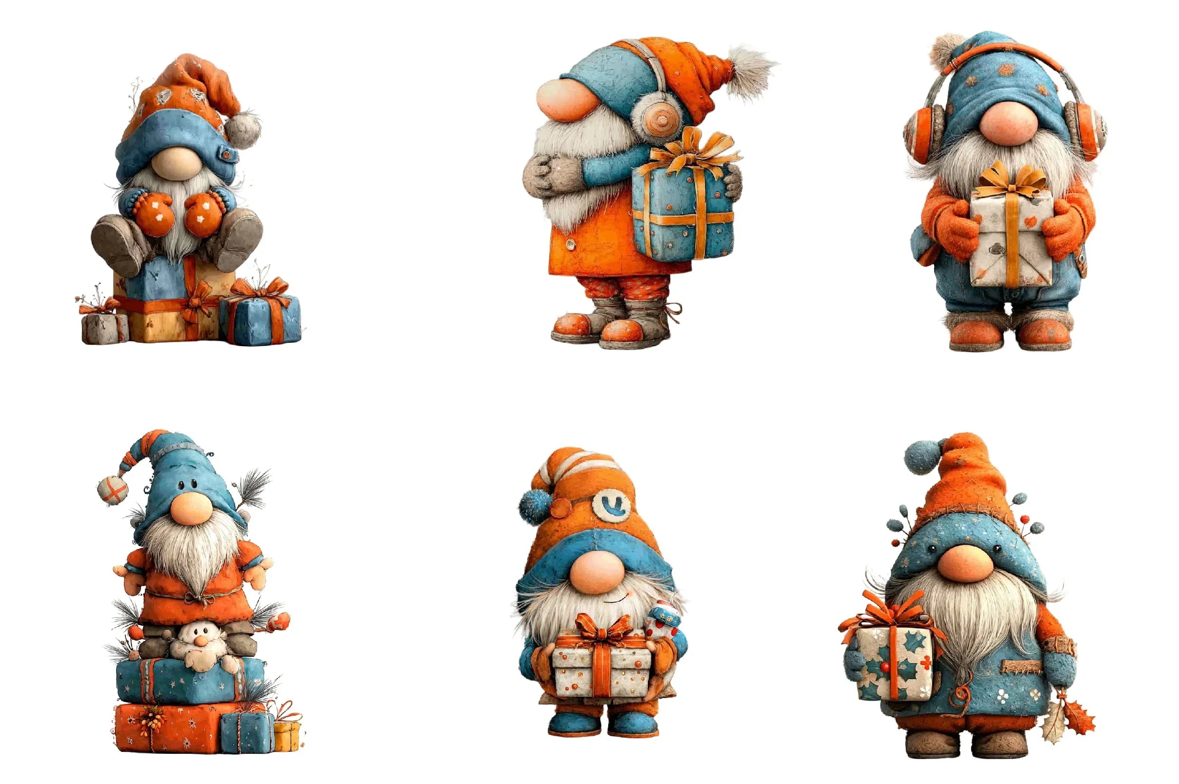 Christmas Gnome Gift Box Clipart Bundle - CraftNest - Digital Crafting and Art