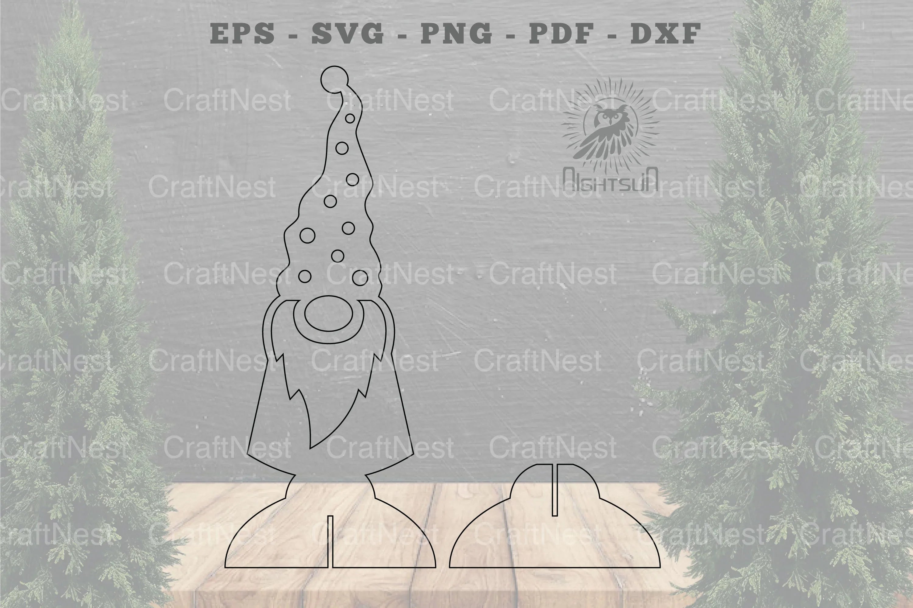 Christmas Gnome Laser Cut Home Decor Clipart Bundle - CraftNest - Digital Crafting and Art