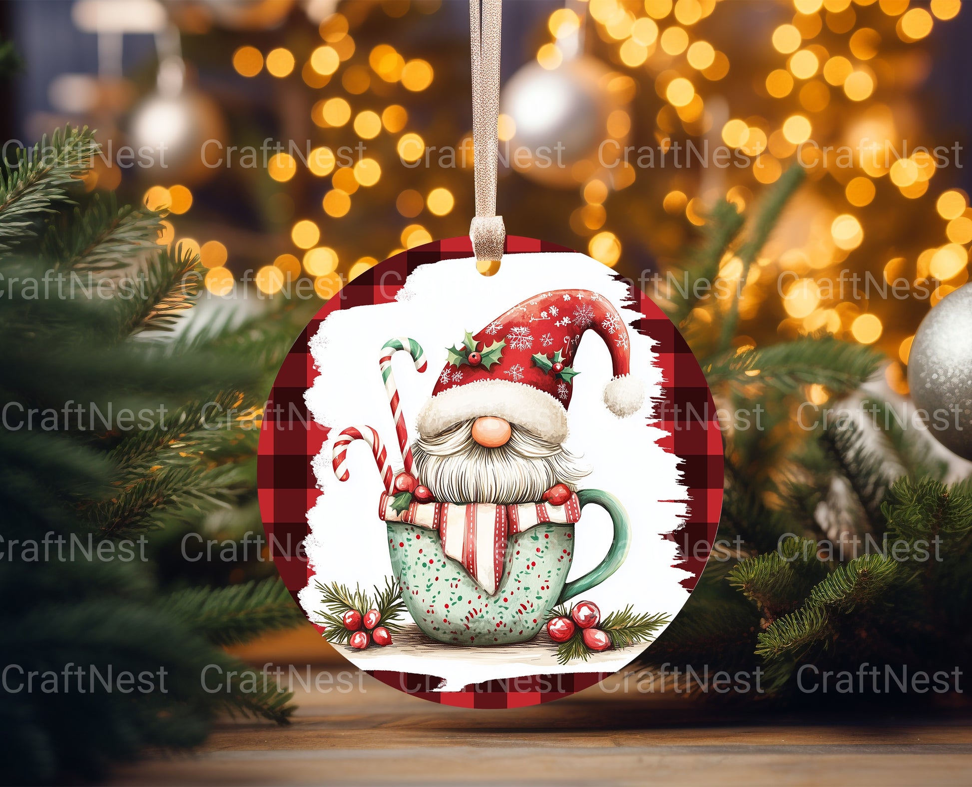 Christmas Gnome Ornament Clipart Bundle - CraftNest - Digital Crafting and Art