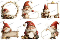 Christmas Gnome Poster Template Clipart Bundle - CraftNest - Digital Crafting and Art