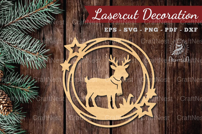 Christmas Goat Lasercut Round Clipart Bundle - CraftNest - Digital Crafting and Art