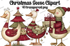 Christmas Goose Clipart Bundle - CraftNest - Digital Crafting and Art
