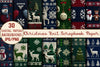 Christmas Knit Scrapbook Paper Clipart Bundle