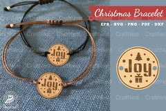 Christmas Laser Cut Bracelet SVG Bundle - CraftNest - Digital Crafting and Art