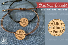 Christmas Laser Cut Bracelet SVG Bundle - CraftNest - Digital Crafting and Art