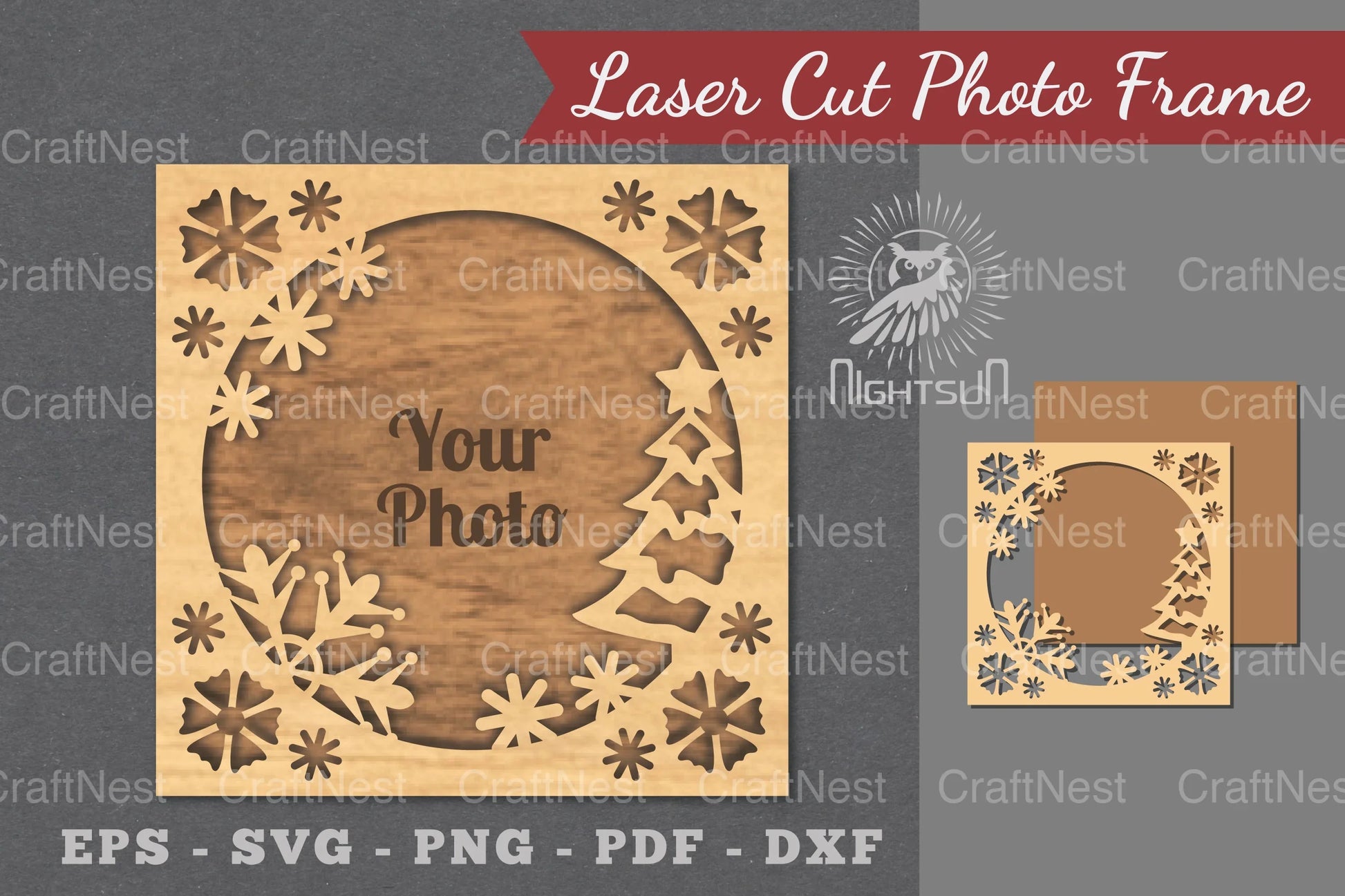 Christmas Laser Cut Photo Frame Bundle - CraftNest - Digital Crafting and Art