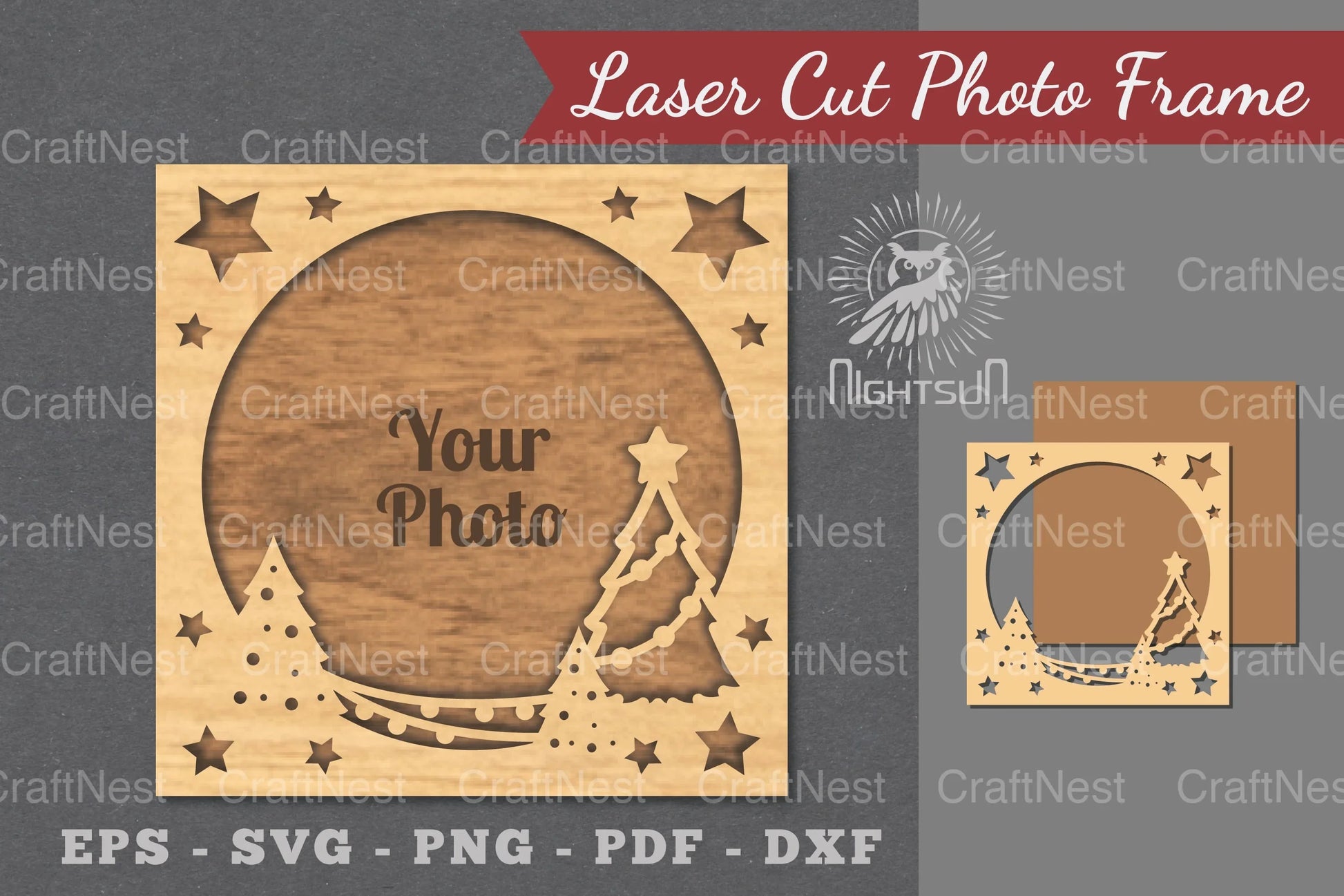 Christmas Laser Cut Photo Frame Clipart Bundle - CraftNest - Digital Crafting and Art