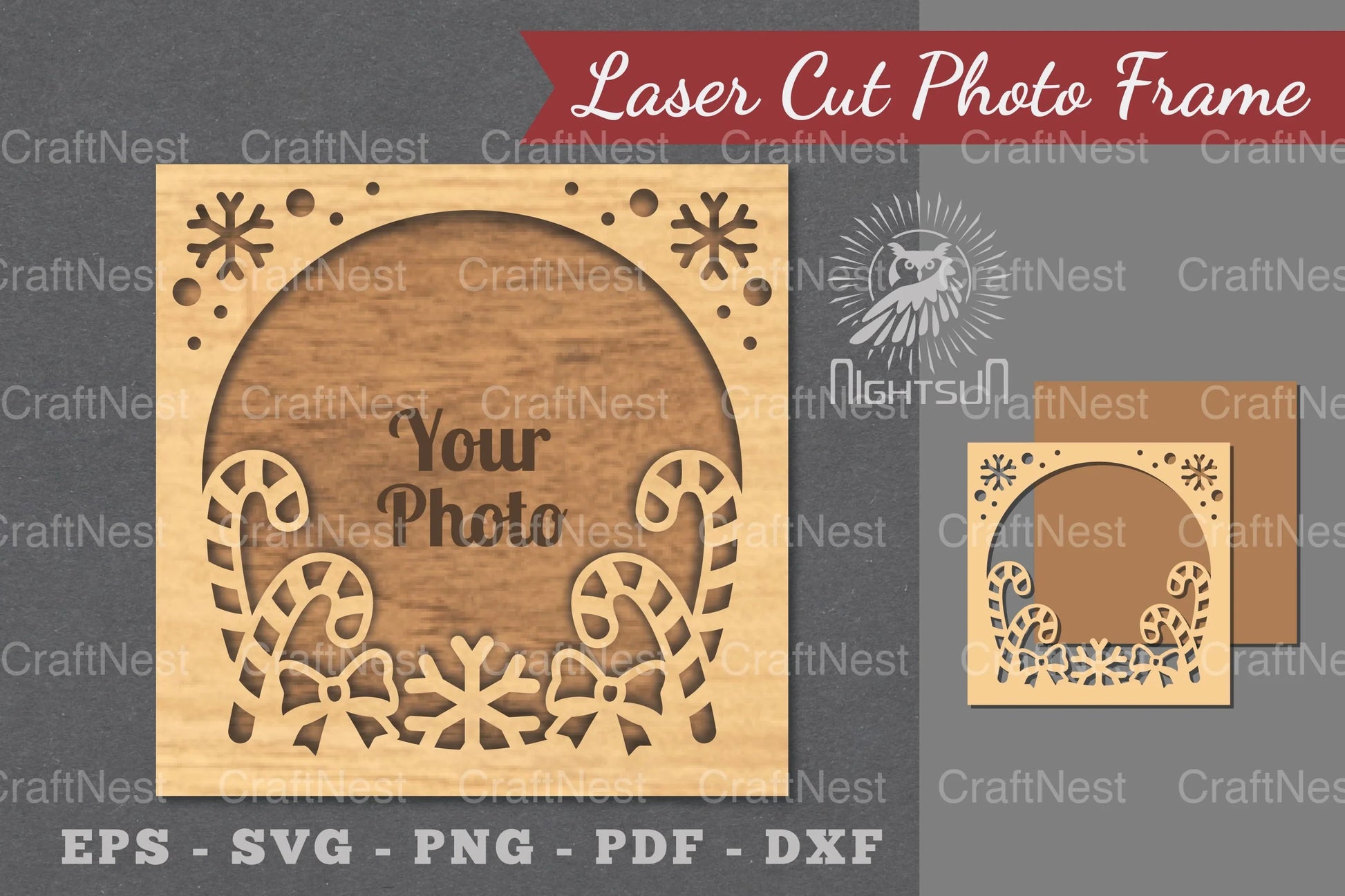 Christmas Laser Cut Photo Frame Clipart Bundle - CraftNest - Digital Crafting and Art