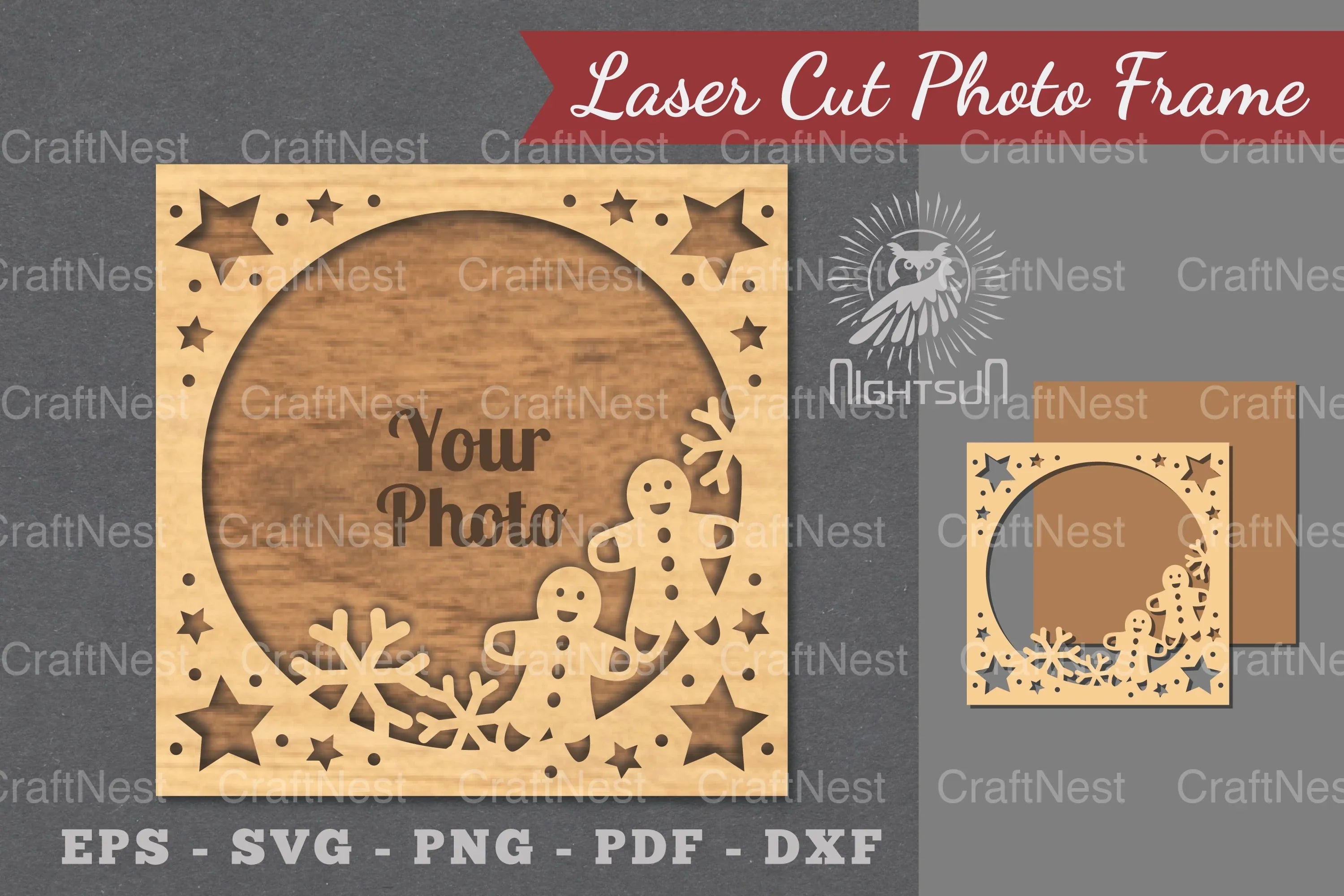 Christmas Laser Cut Photo Frame Clipart Bundle - CraftNest - Digital Crafting and Art