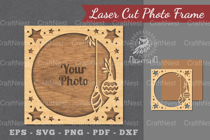 Christmas Laser Cut Photo Frame Clipart Bundle - CraftNest - Digital Crafting and Art