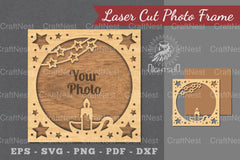 Christmas Laser Cut Photo Frame Design Bundle - CraftNest - Digital Crafting and Art