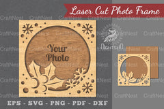 Christmas Laser Cut Photo Frame Clipart Bundle - CraftNest - Digital Crafting and Art