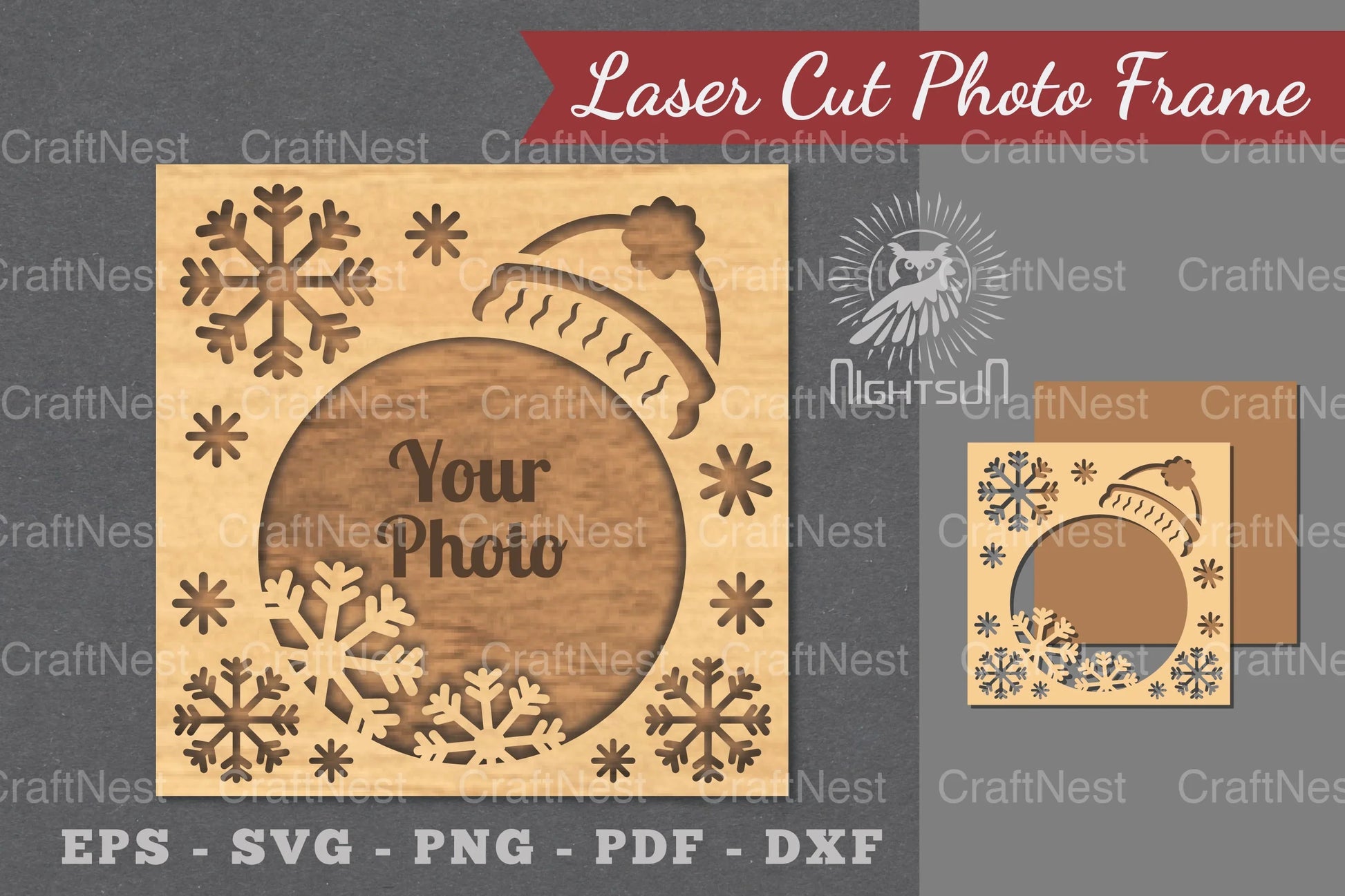 Christmas Laser Cut Photo Frame Clipart Bundle - CraftNest - Digital Crafting and Art