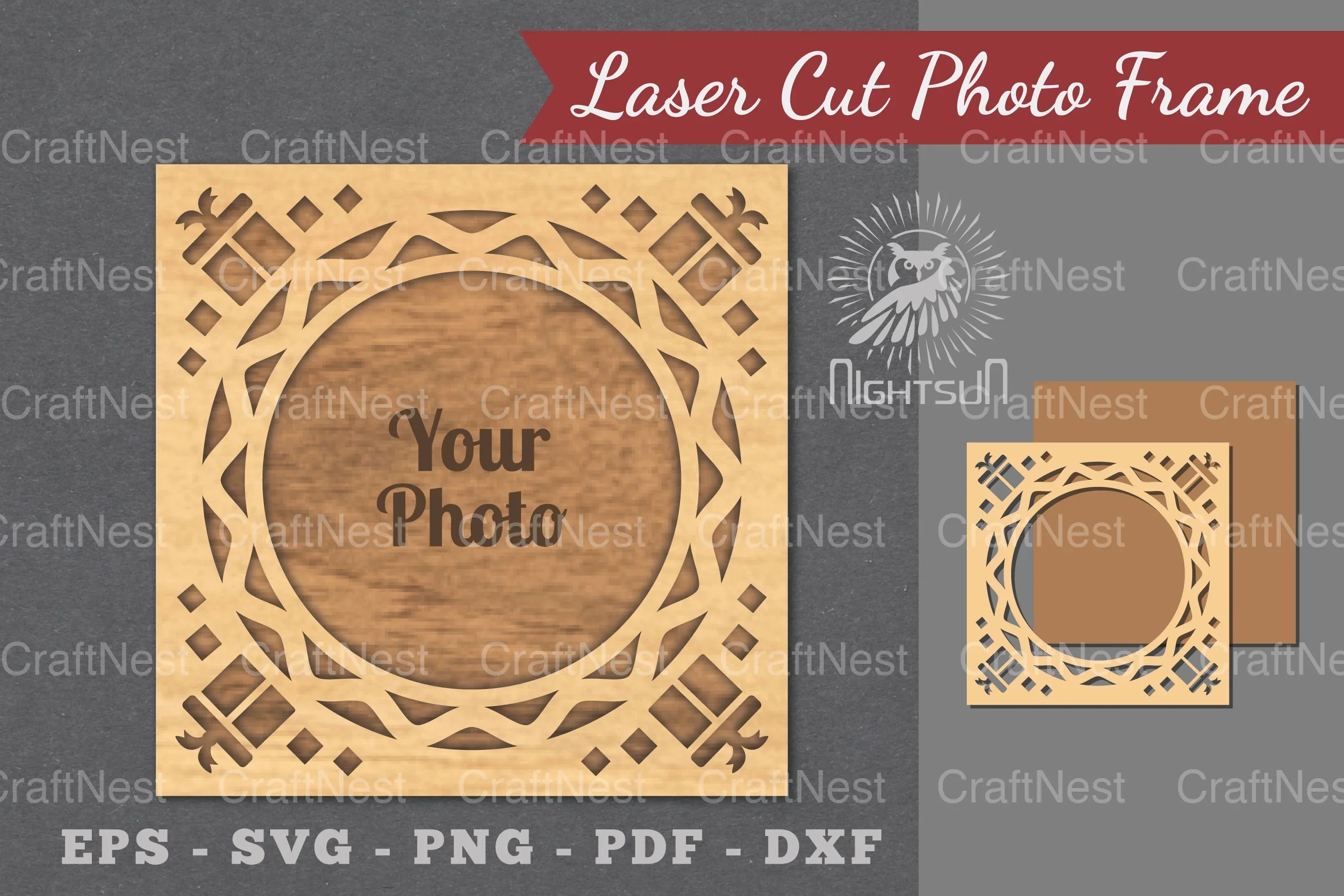 Christmas Laser Cut Photo Frame Clipart Bundle - CraftNest - Digital Crafting and Art